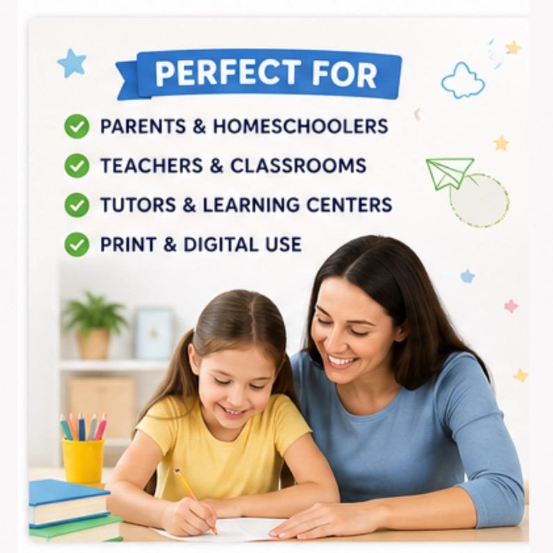 22,000+ Kids Worksheets Learning Vault PLR MRR – Preschool to Elementary Printable Activities | Homeschool Busy Book | Instant Download