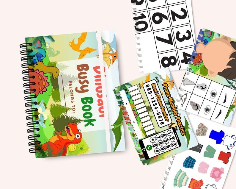 Toddler Busy Book Printable – Montessori Learning Binder for Preschool Activities, Kids Quiet Book & Homeschool Resources
