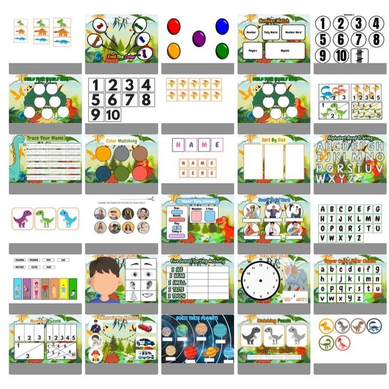 Toddler Busy Book Printable – Montessori Learning Binder for Preschool Activities, Kids Quiet Book & Homeschool Resources