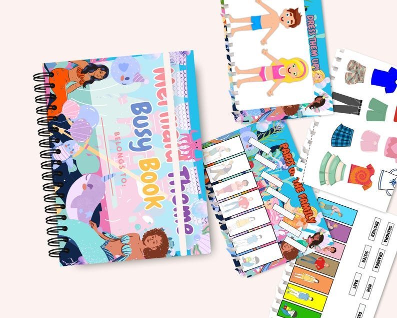 Toddler Busy Book Printable – Montessori Learning Binder for Preschool Activities, Kids Quiet Book & Homeschool Resources