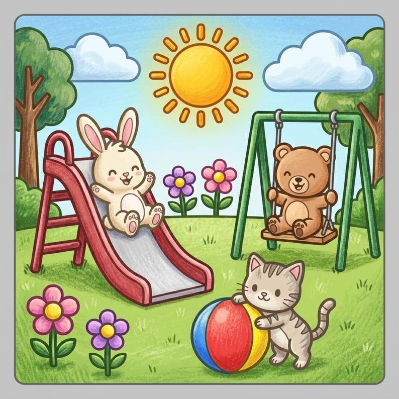 Cute Animal Coloring Book for Kids, Cozy Friends Bold and Easy Printable Coloring Pages