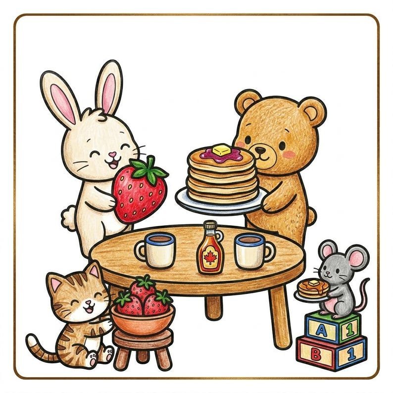 Cozy Animal Friends Coloring Book | Cute Printable Coloring Pages for Adults & Kids | Digital PDF Instant Download